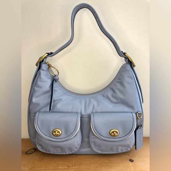 Coach Bags New Coach Nylon Cargo Hobo Bluebell Poshmark